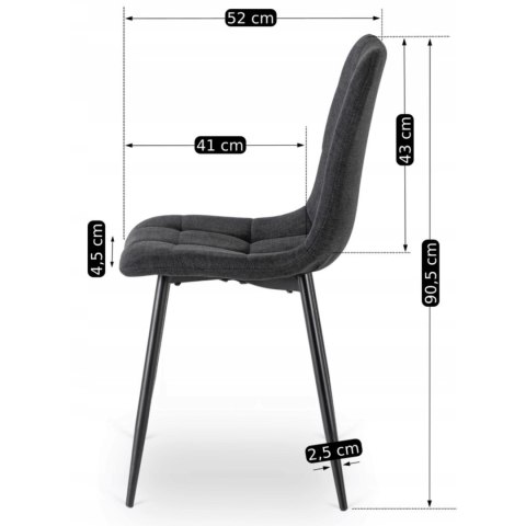 Krzesło PERU 2 Czarne