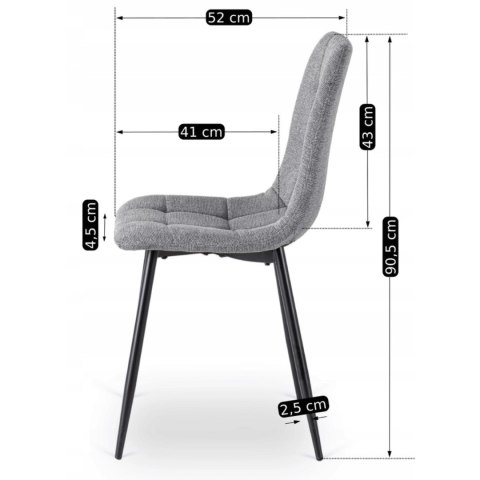 Krzesło PERU 2 Szare