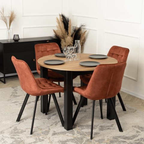 Krzesło RICK Rude Welurowe