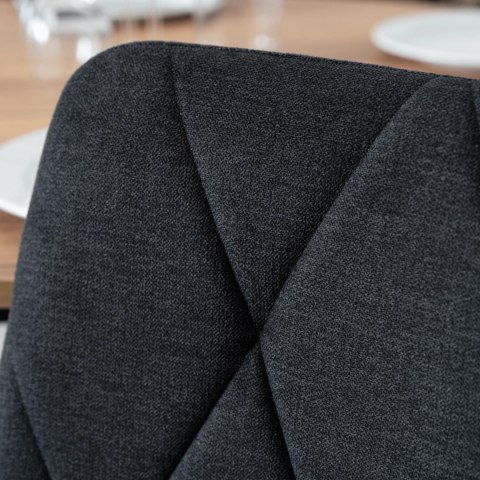 Krzesło Tapicerowane do Salonu ROBIN 2 Czarne Nowoczesne Loft