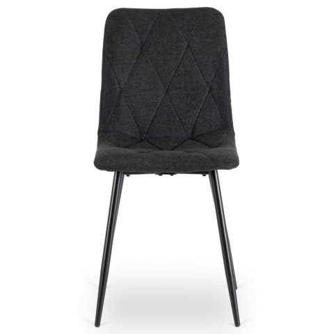 Krzesło Tapicerowane do Salonu ROBIN 2 Czarne Nowoczesne Loft