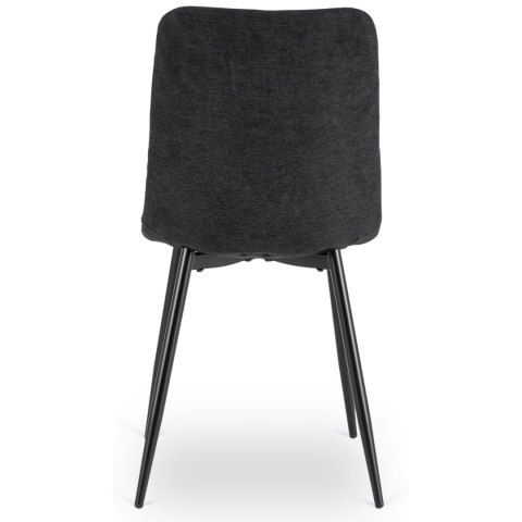 Krzesło Tapicerowane do Salonu ROBIN 2 Czarne Nowoczesne Loft