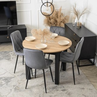 Stół HARRY Rozkładany 102-142 cm Dąb Artisan/Czarny