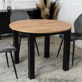 Stół HARRY Rozkładany 102-142 cm Dąb Craft/Czarny