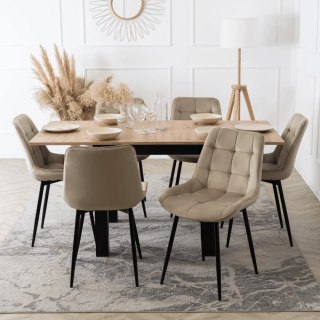 Stół MAX Rozkładany 80-160 cm Dąb Artisan/Czarny