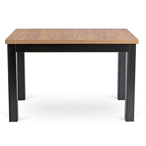 Stół SKUBI Rozkładany 120-160 cm Dąb Craft/Czarny