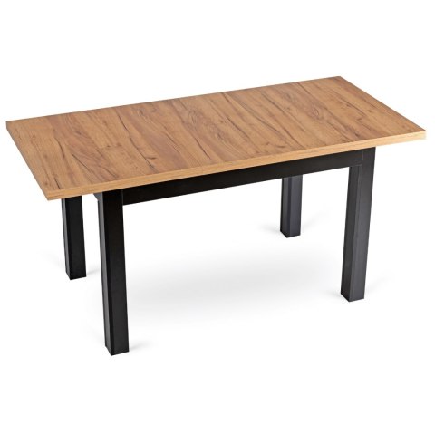 Stół SKUBI Rozkładany 120-160 cm Dąb Craft/Czarny
