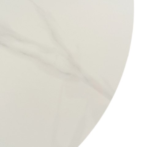 Stolik Ceramiczny MARINE Biały Marmur/Złoty