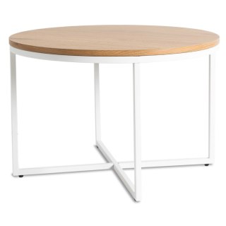 Stolik HANTEL Dąb Złoty/Biały