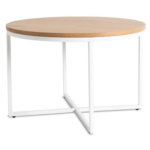 Stolik HANTEL Dąb Złoty/Biały