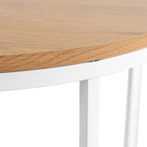 Stolik HANTEL Dąb Złoty/Biały