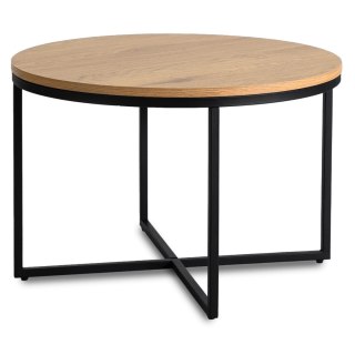 Stolik HANTEL Dąb Złoty/Czarny