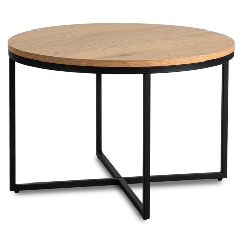 Stolik HANTEL Dąb Złoty/Czarny