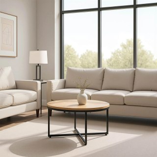 Stolik HANTEL Dąb Złoty/Czarny