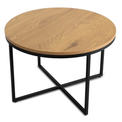 Stolik HANTEL Dąb Złoty/Czarny