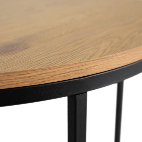 Stolik HANTEL Dąb Złoty/Czarny