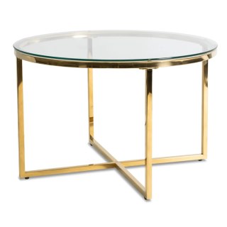 Stolik Szklany FLIP Transparentny/Złoty