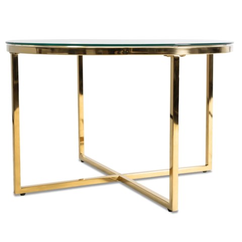 Stolik Szklany FLIP Transparentny/Złoty