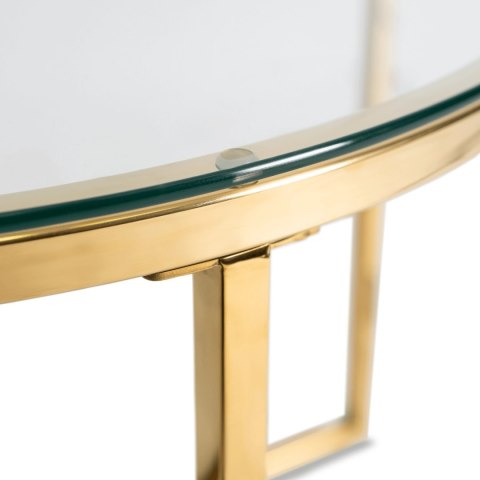 Stolik Szklany FLIP Transparentny/Złoty