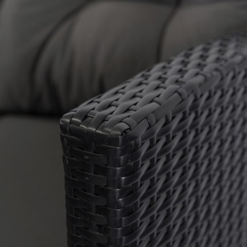 Zestaw Mebli Ogrodowych DALLAS Czarny/Ciemnoszary