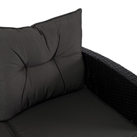 Zestaw Mebli Ogrodowych DALLAS Czarny/Ciemnoszary