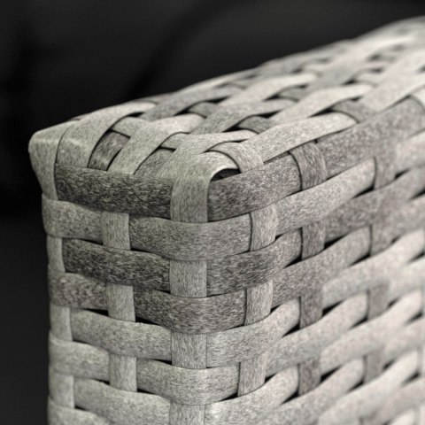 Zestaw Mebli Ogrodowych DALLAS Szary/Czarny