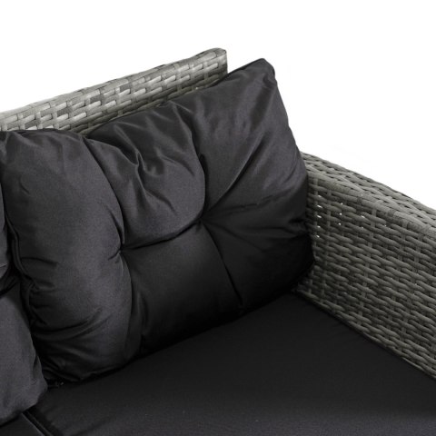 Zestaw Mebli Ogrodowych DALLAS Szary/Czarny