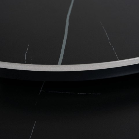 Zestaw Stolików Ceramicznych JERRY Czarny Marmur/Czarny