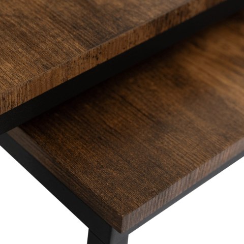 Zestaw Stolików RIS Dąb Rustykalny/Czarny