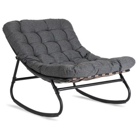 Fotel Bujany Ogrodowy AURORA na Płozach Szary Nowoczesny