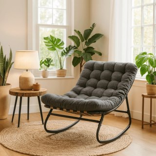 Fotel Bujany AURORA Szary