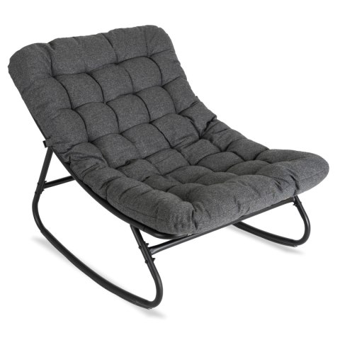 Fotel Bujany Ogrodowy AURORA na Płozach Szary Nowoczesny