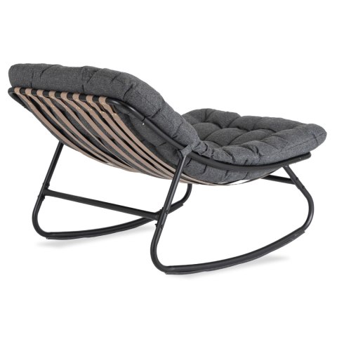 Fotel Bujany Ogrodowy AURORA na Płozach Szary Nowoczesny