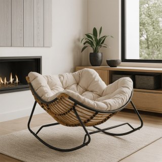 Fotel Bujany ELTON Beżowy