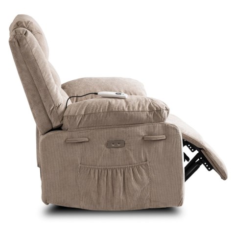 Fotel Masujący Elektrycznie Rozkładany JASPER Beżowy