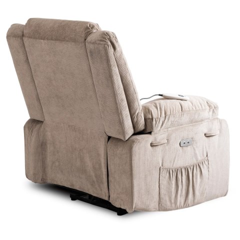 Fotel Masujący Elektrycznie Rozkładany JASPER Beżowy