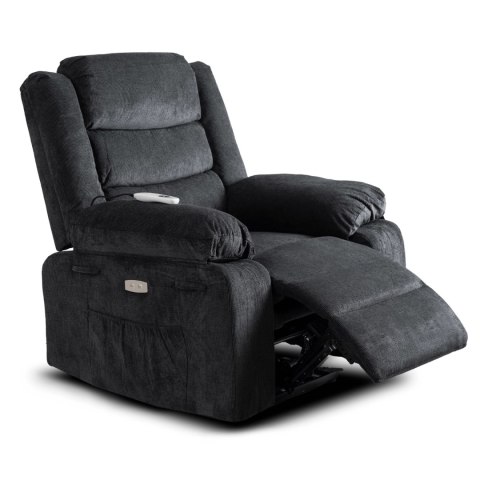 Fotel Masujący Elektrycznie Rozkładany JASPER Ciemnoszary