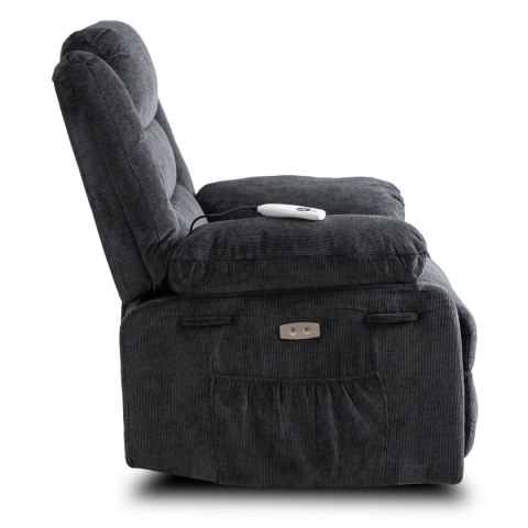 Fotel Masujący Elektrycznie Rozkładany JASPER Ciemnoszary