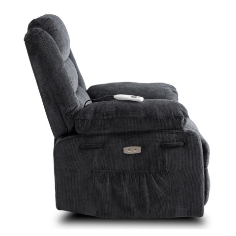 Fotel Masujący Elektrycznie Rozkładany JASPER Czarny