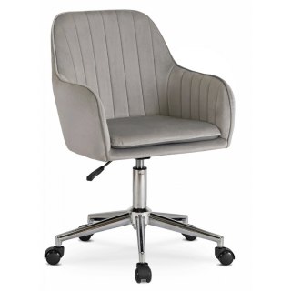 Fotel Obrotowy TOM Szary Welurowy