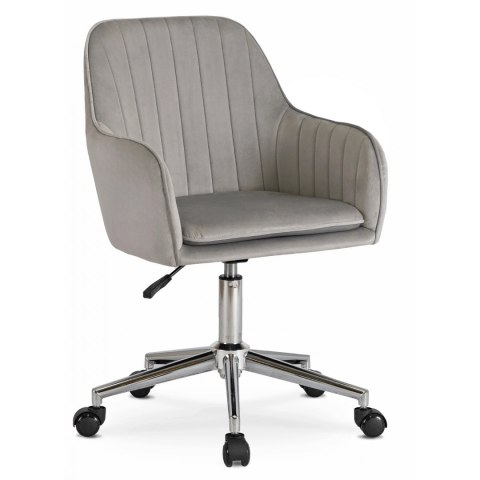 Fotel Obrotowy TOM Szary Welurowy