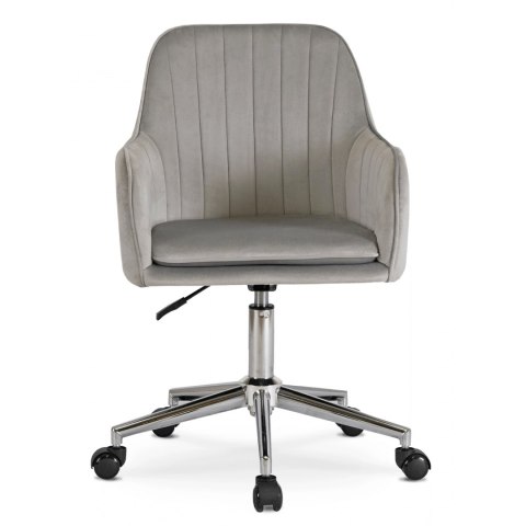 Fotel Obrotowy TOM Szary Welurowy