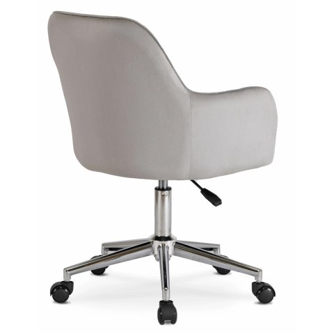 Fotel Obrotowy TOM Szary Welurowy