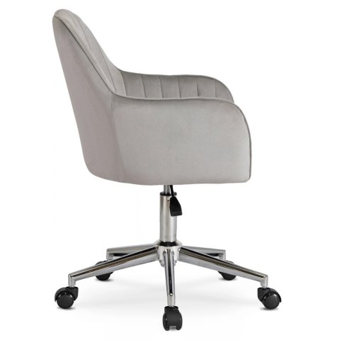 Fotel Obrotowy TOM Szary Welurowy