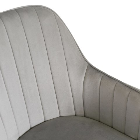 Fotel Obrotowy TOM Szary Welurowy