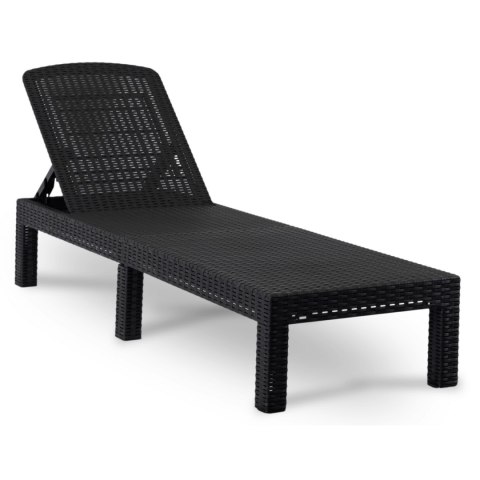 Fotel Ogrodowy Leżak ARIZONA Technorattan Czarny