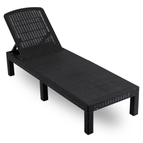 Fotel Ogrodowy Leżak ARIZONA Technorattan Czarny