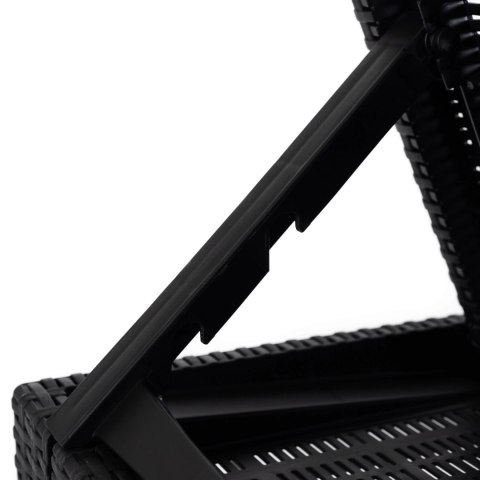 Fotel Ogrodowy Leżak ARIZONA Technorattan Czarny