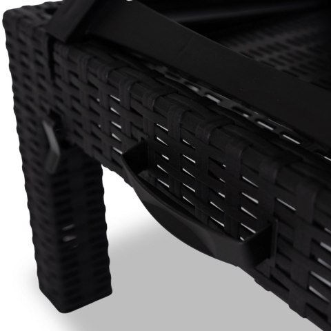 Fotel Ogrodowy Leżak ARIZONA Technorattan Czarny