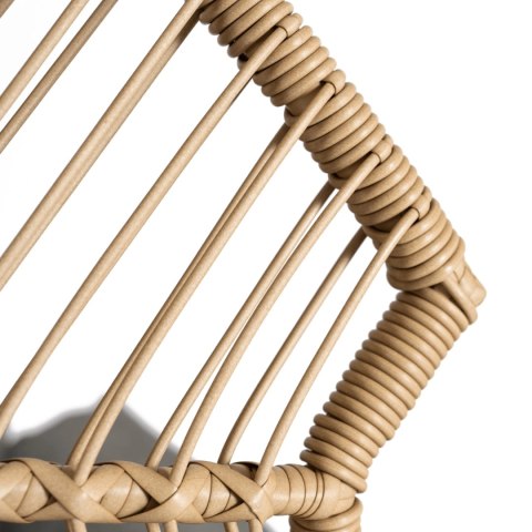 Fotel Ogrodowy Wypoczynkowy z Podnóżkiem PORTLAND Szary